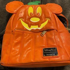 Loungfly Disney Mickey Mouse Pumpkin Mini Backpack - Lightly used